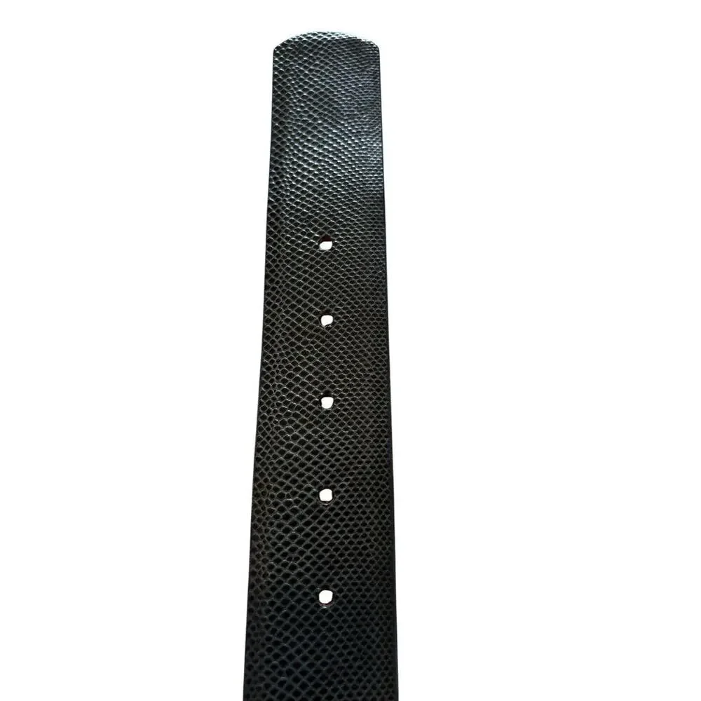 Emmanuel Genuine Reptile Belt Gold Buckle Size Medium Women’s Wide Vintage